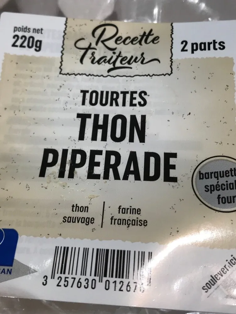Tourtes thon piperade