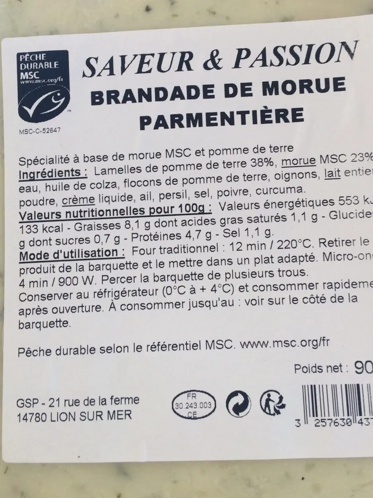 Brandade de morue