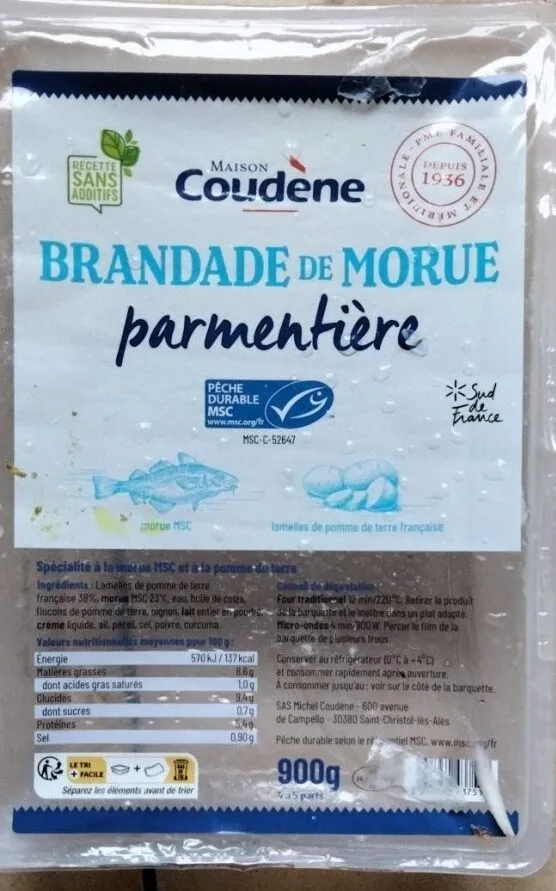 Brandade de morue parmentière