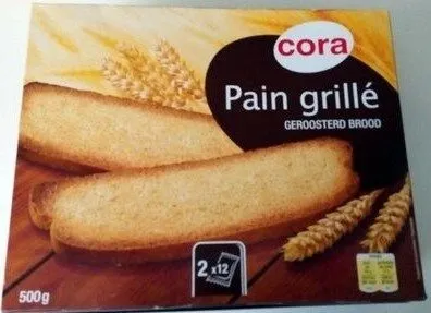 Pain Grillé, Paquet De 500 Grammes, Marque Cora