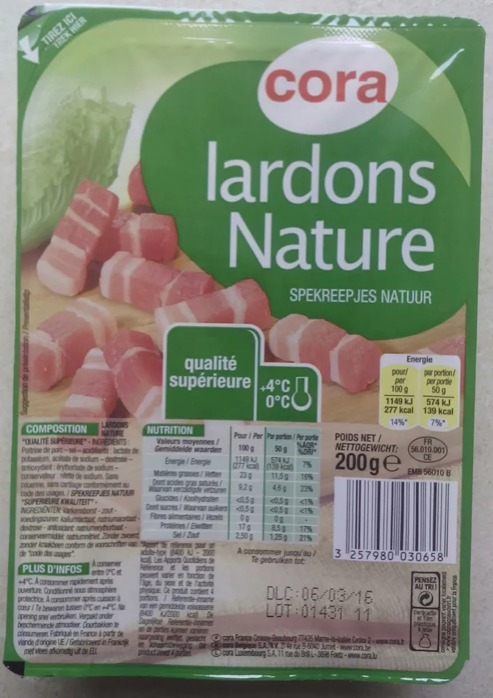 Lardons nature