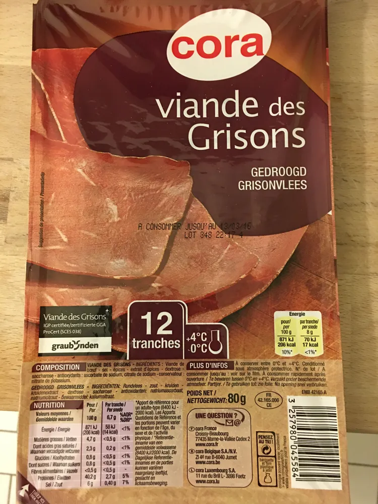 Viande des grisons