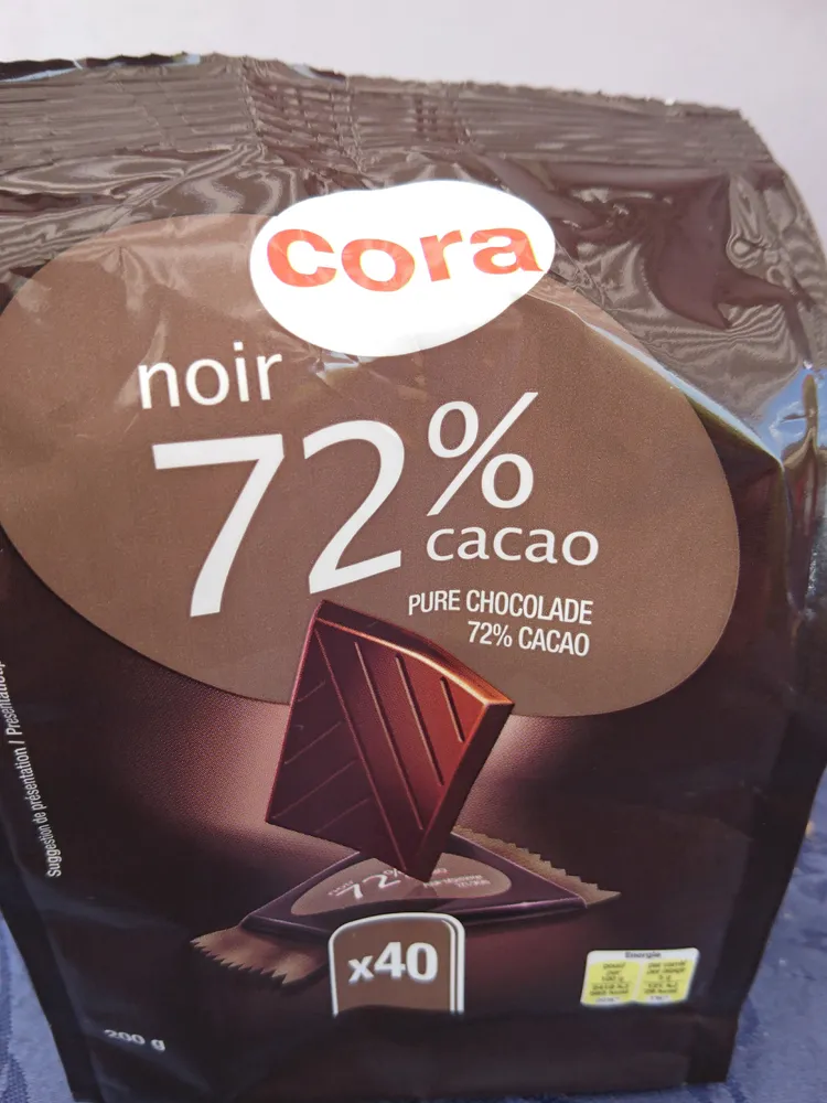 Chocolat Noir 72% Mini Tablette, 200g