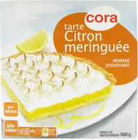 Tarte Citron Meringuée, 500 Grammes, Marque Cora