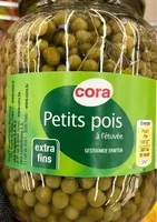 Petits Pois Extra Fins, Bocal De 420 Grammes, Marque Cora