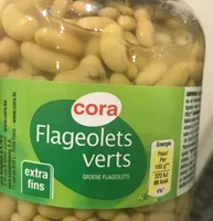 Flageolets Verts Extra Fins, Bocal De 420 Grammes, Marque Cora