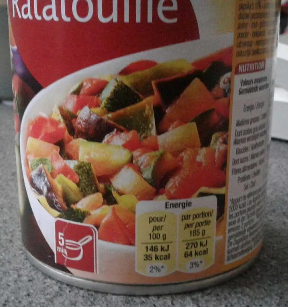 Ratatouille Niçoise, 375 Grammes, Marque Cora