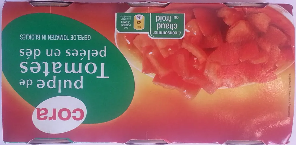 Pulpe de Tomates pelées en dés (Lot de 3 x 400 g)