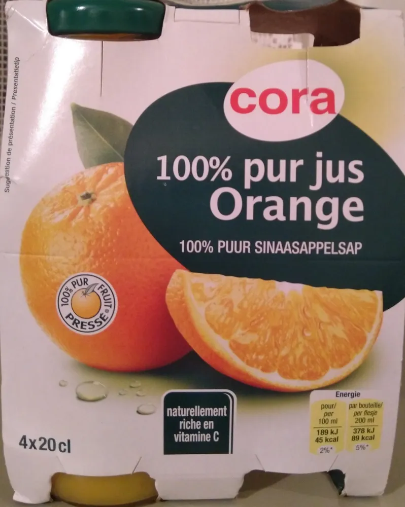 Pur Jus D'orange Pack De 4 Fois 20 Centilitres