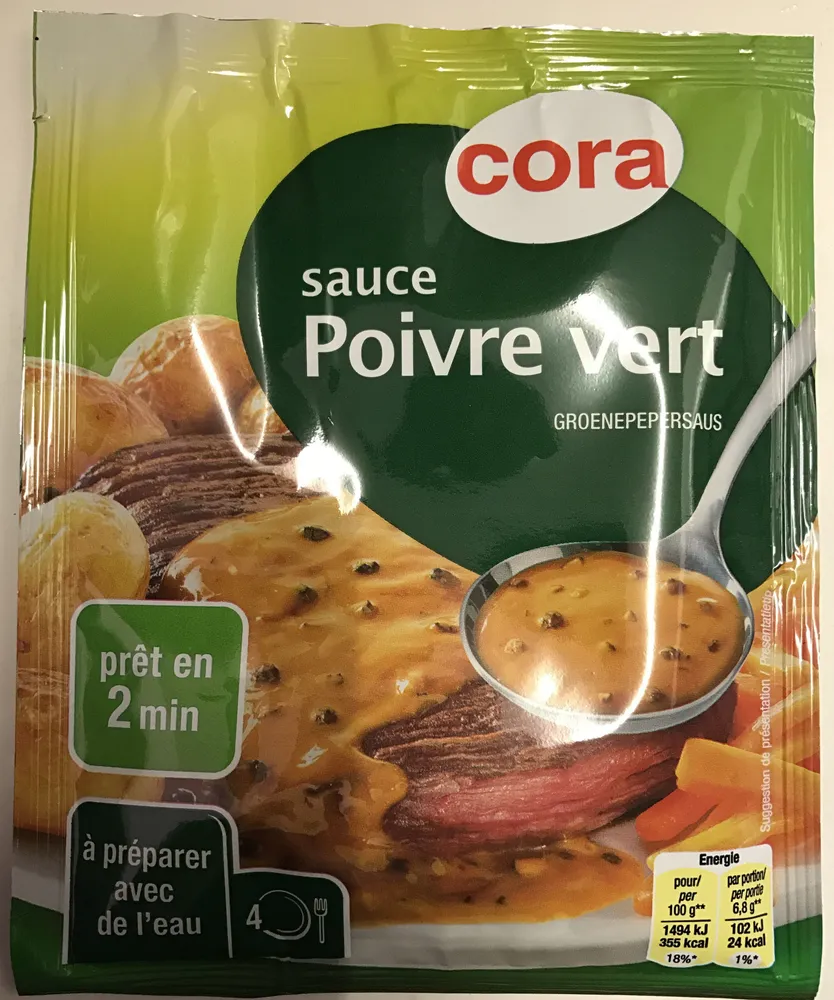 Sauces au poivre vert
