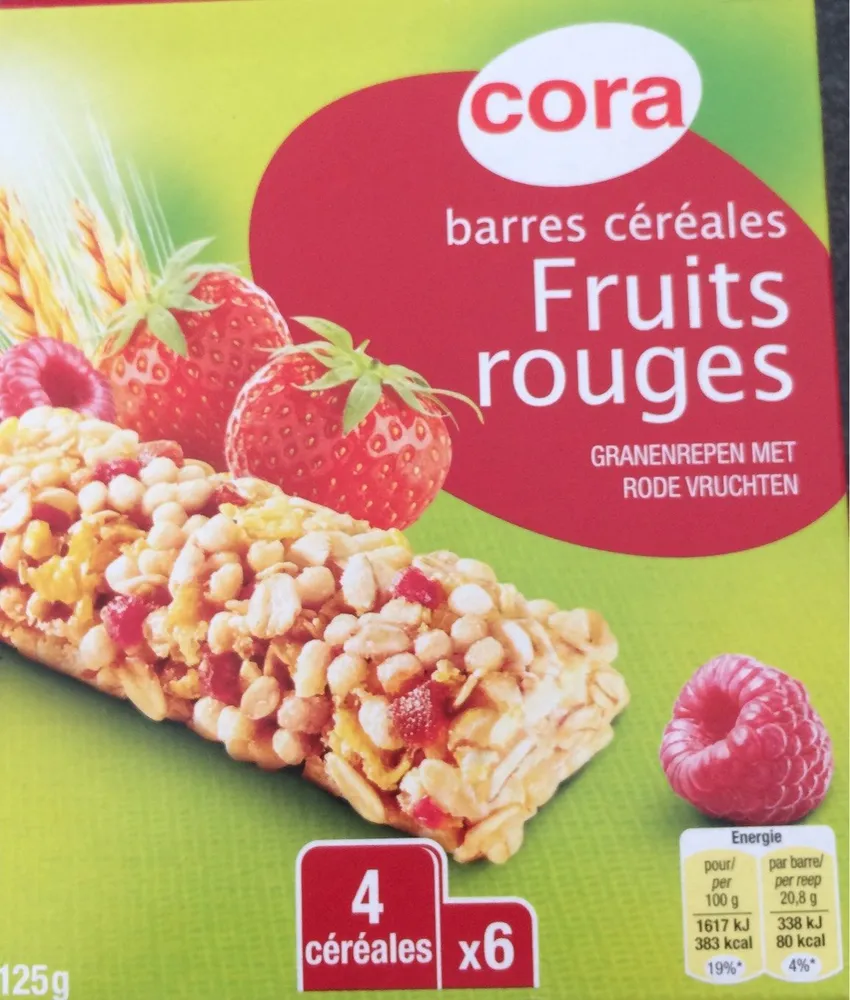 Barres cereales fruits rouges