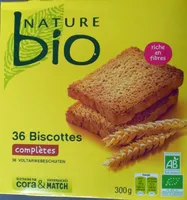 Nature bio - Biscottes complètes