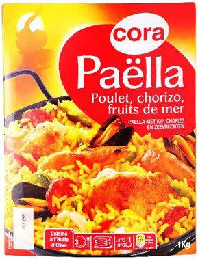 Paella Aux Fruits De Mer, 1kilo, Marque Cora