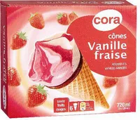 Cones vanille/fraise