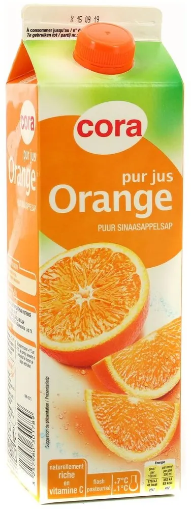 pur jus orange avec pulpe