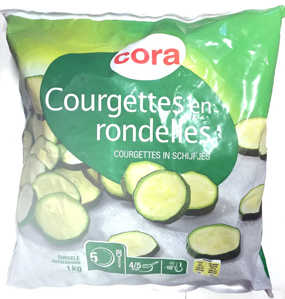 Courgettes en rondelles