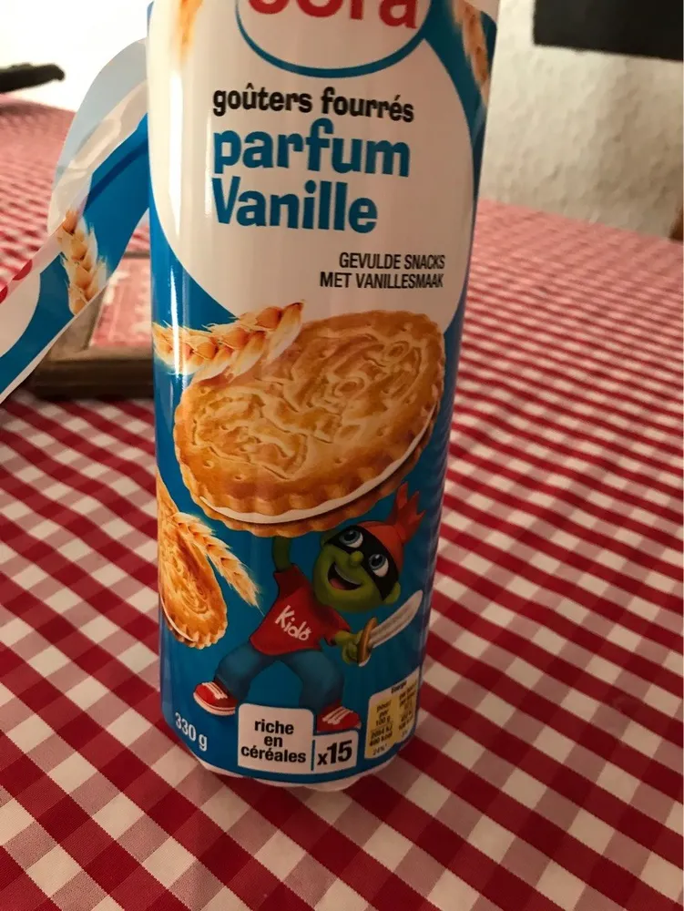 Goûters fourrés ronds parfum vanille