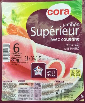 Jambon supérieur avec couenne