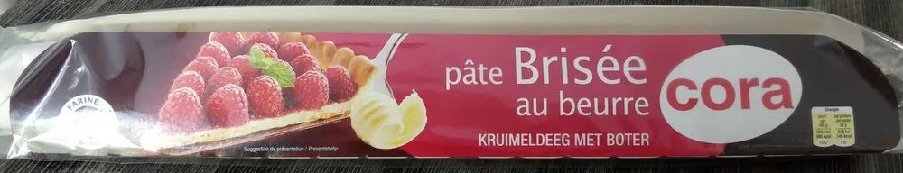Pâte brisée au beurre prête à dérouler