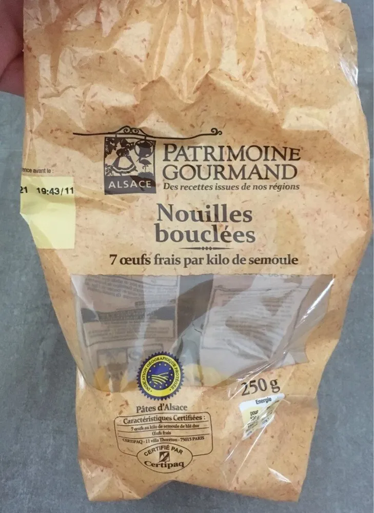 Patrimoine Gourmand - Nouilles Bouclées
