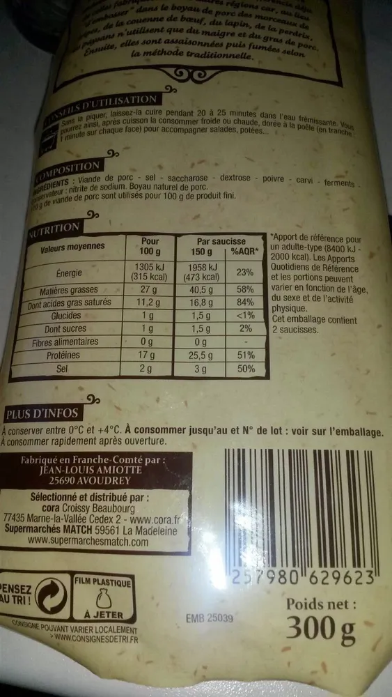 Saucisse de Montbéliard