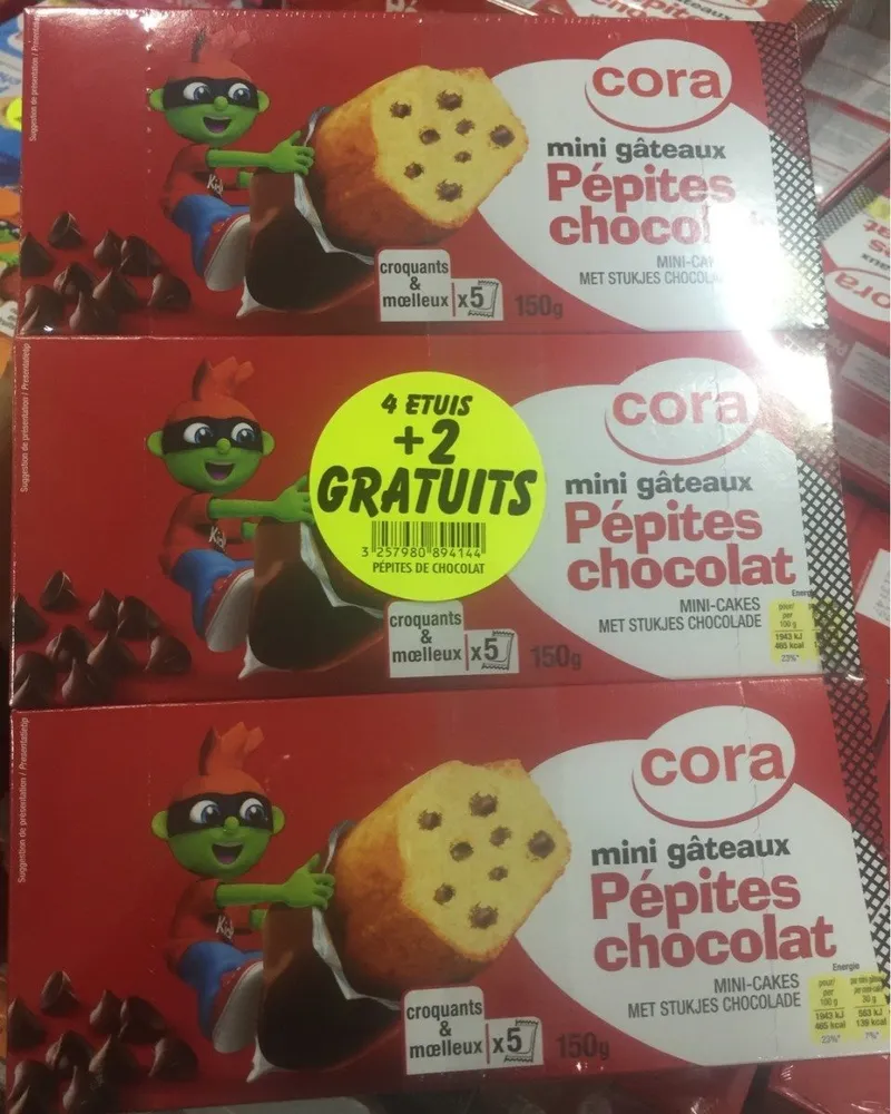 Mini gateaux pepite de chocolat