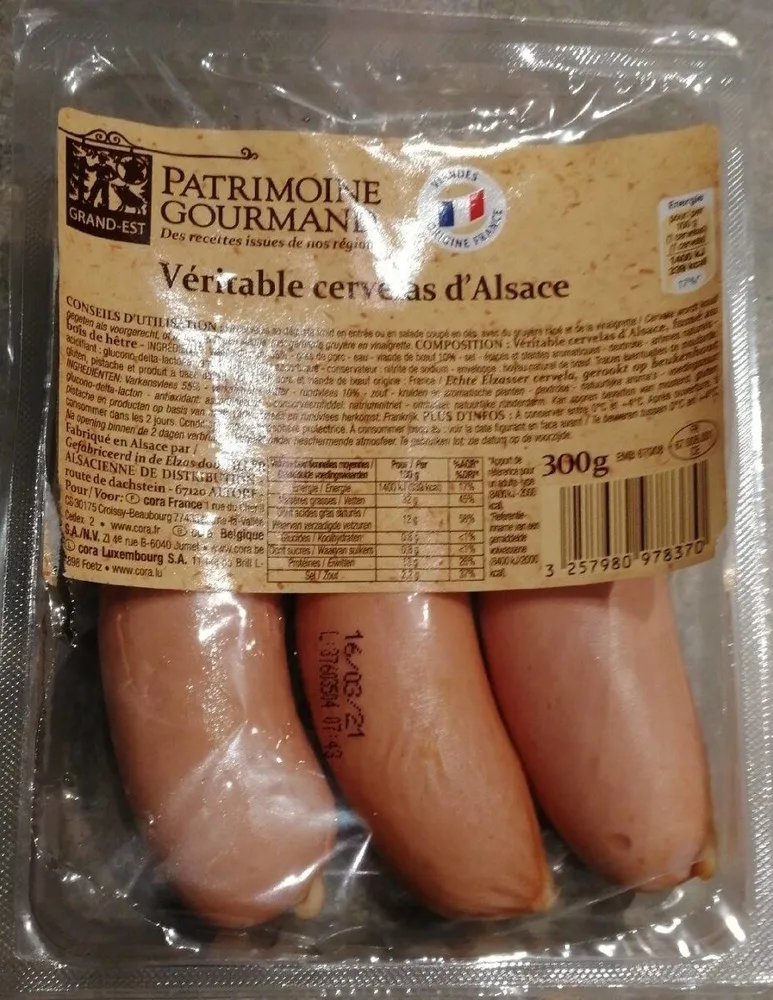 Véritable cervelas d'Alsace