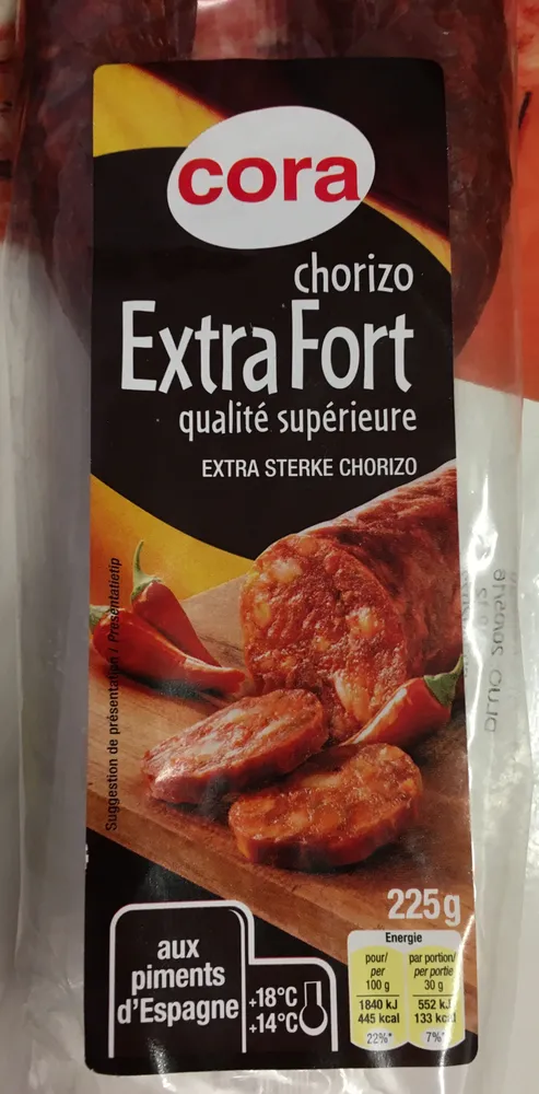 Chorizo Extra Fort aux piments d'Espagne