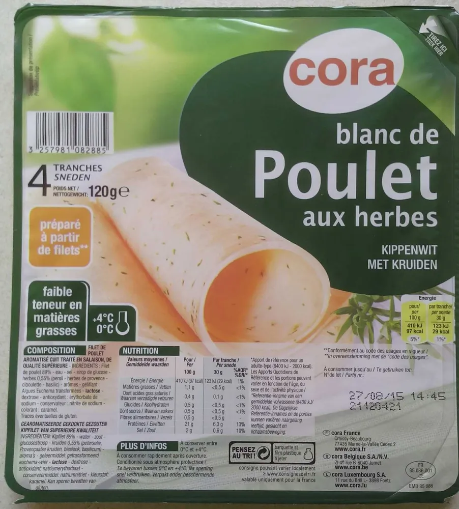 Blanc de poulet aux herbes