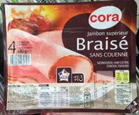 Jambon supérieur Braisé Sans Couenne (4 Tranches)
