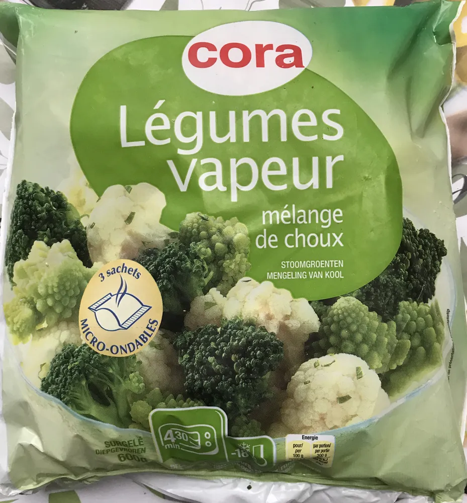 Légumes vapeur, mélange de choux