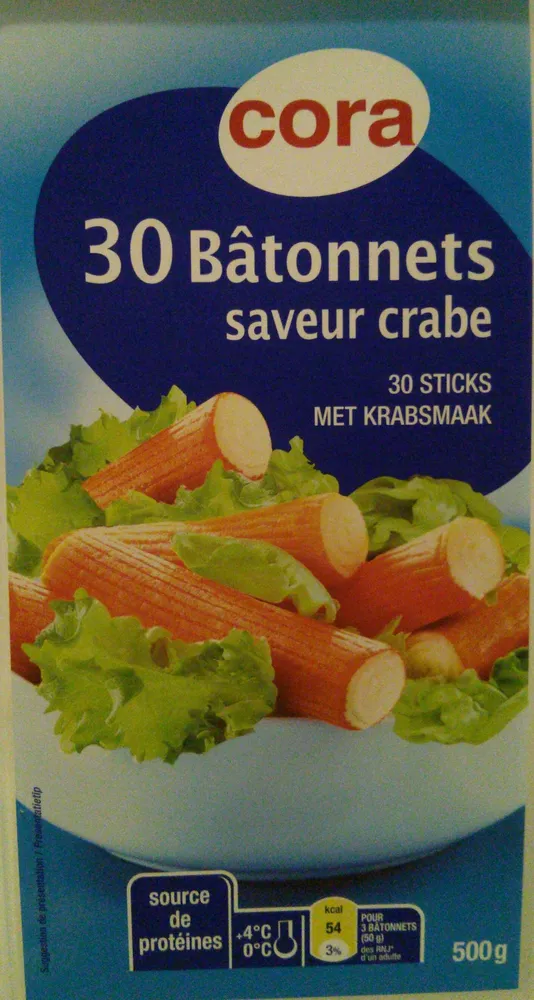 Bâtonnets saveur crabe
