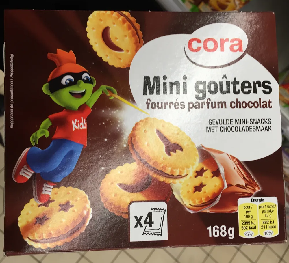 Mini goûters fourrés parfum chocolat