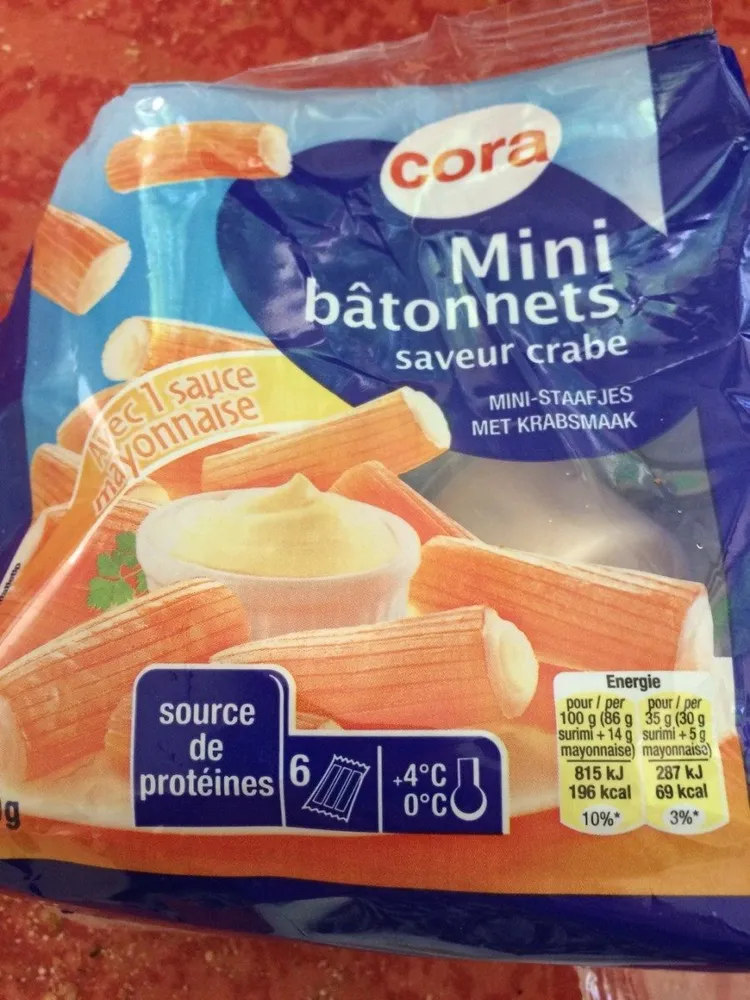 Mini batonnets saveur crabe