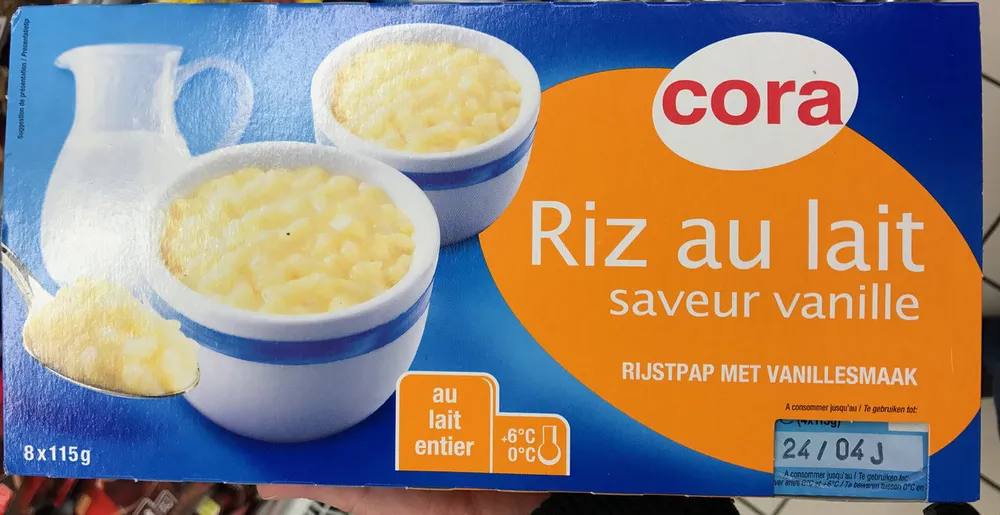 Riz au lait saveur vanille