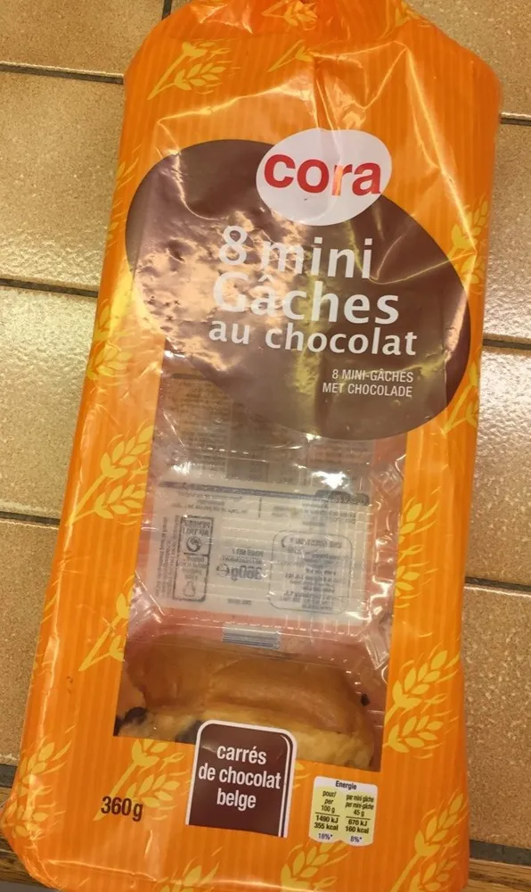 Gaches au chocolat marque Cora