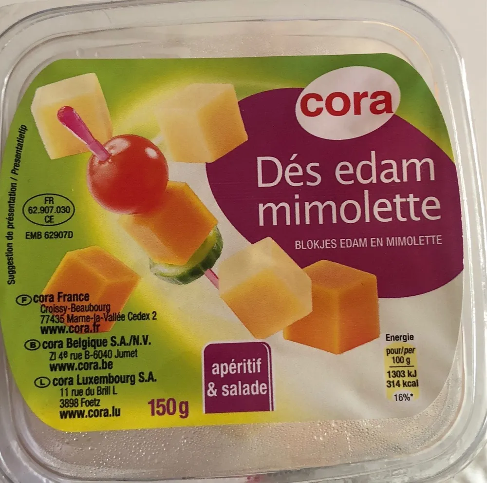 Dés de Mimolette et Edam