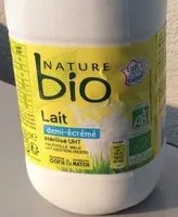 Lait demi écrémé bio
