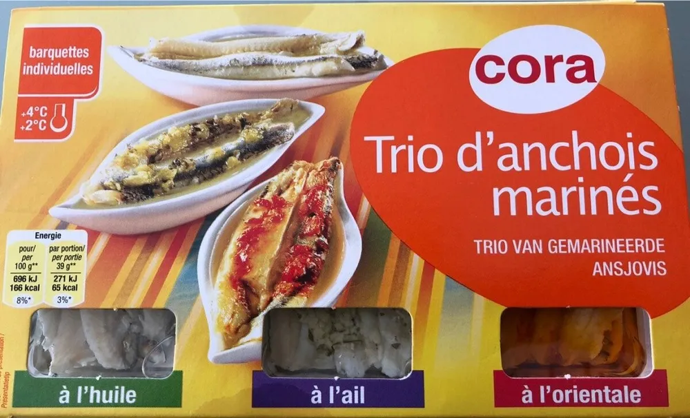 Trio d'anchoix marinés