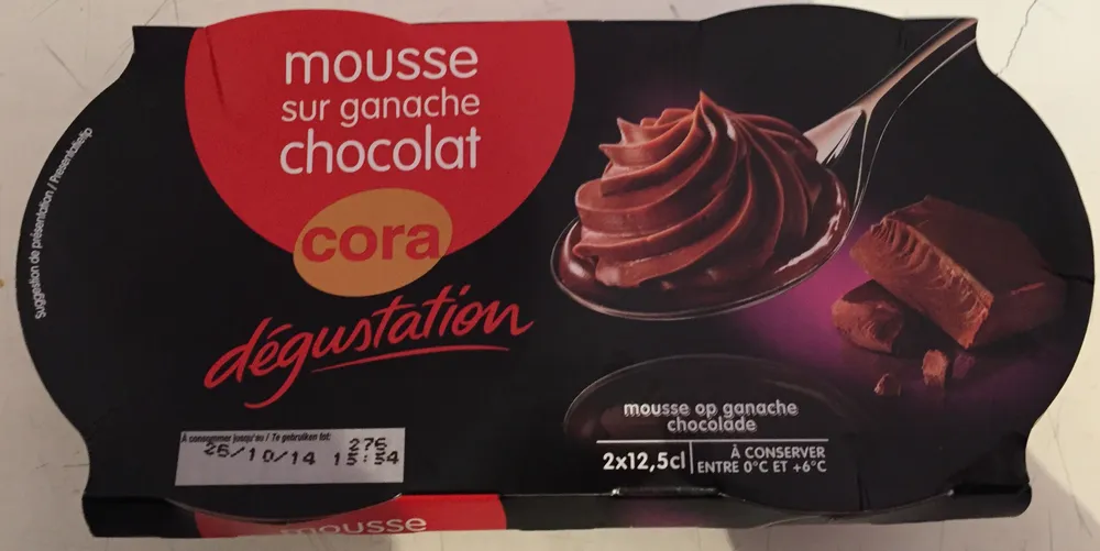 Mousse sur ganache chocolat