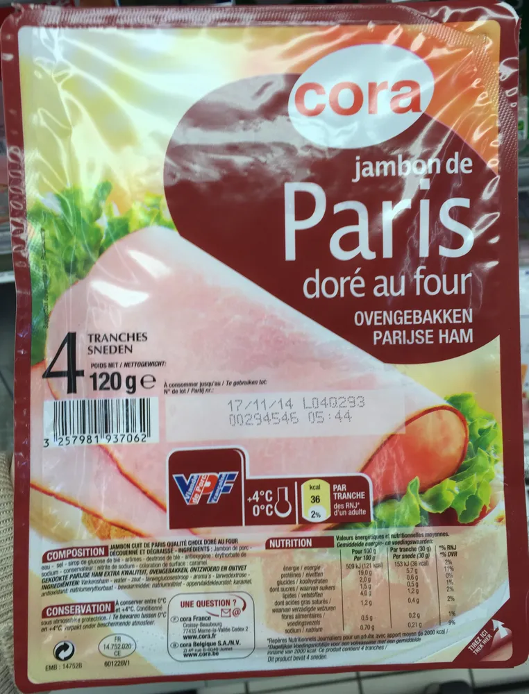 Jambon de Paris doré au four