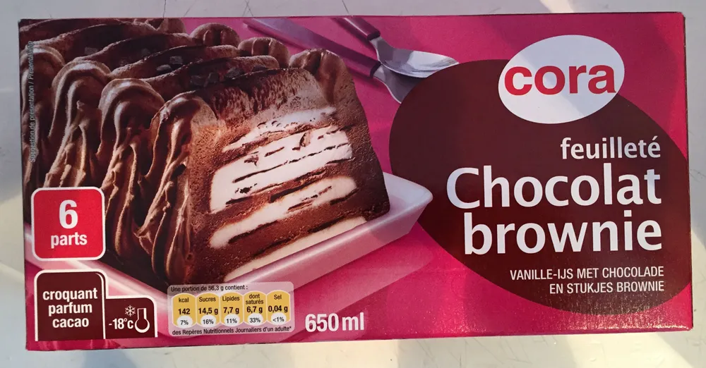 Feuilleté Chocolat Brownie croquant parfum cacao