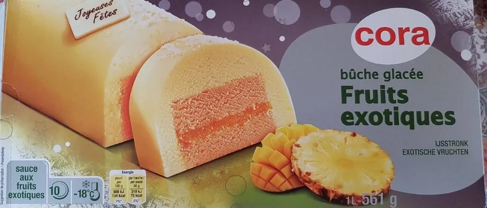 Bûche glacée fruits exotiques