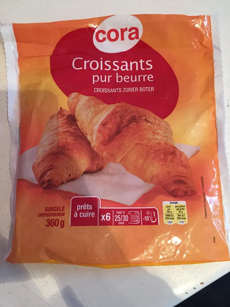 Croissants pur beurre surgelé