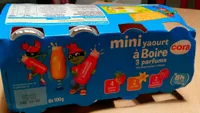 Mini yaourt à boire 3 parfums