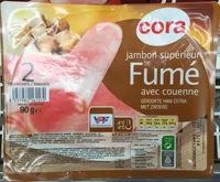 Jambon supérieur fumé avec couenne