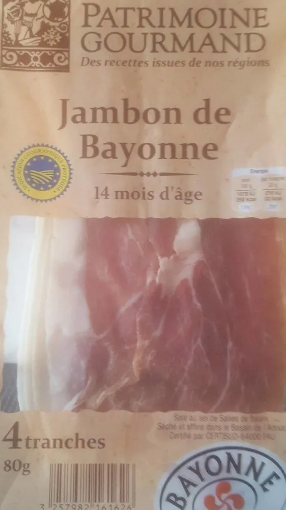 Jambon de Bayonne 14 mois d'âge