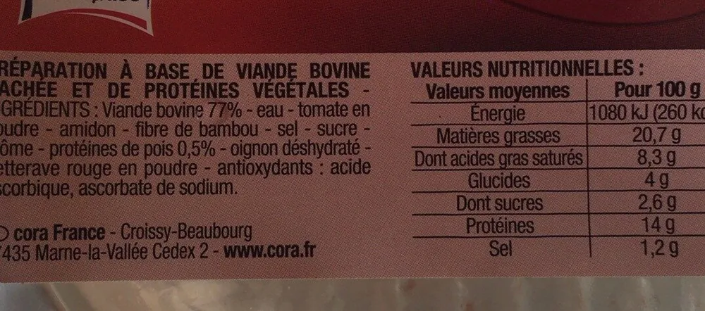 Préparation de viande hachée Bolognaise
