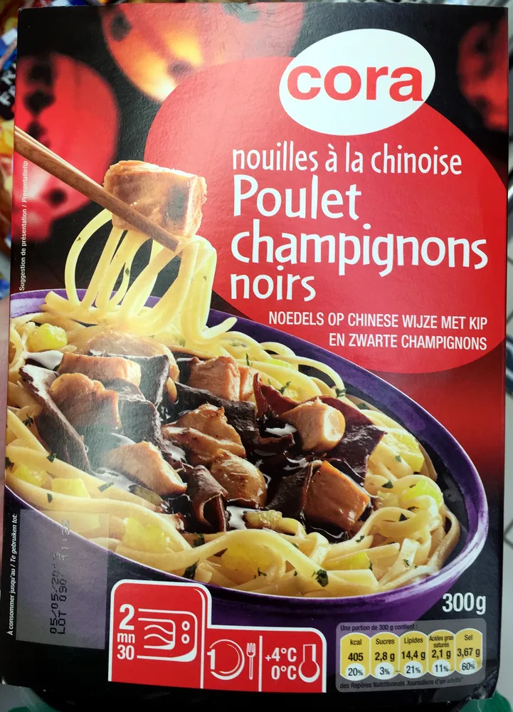 Nouilles à la chinoise Poulet Champignons noirs