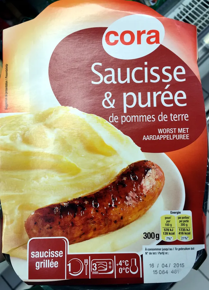 Saucisse & purée de pommes de terre